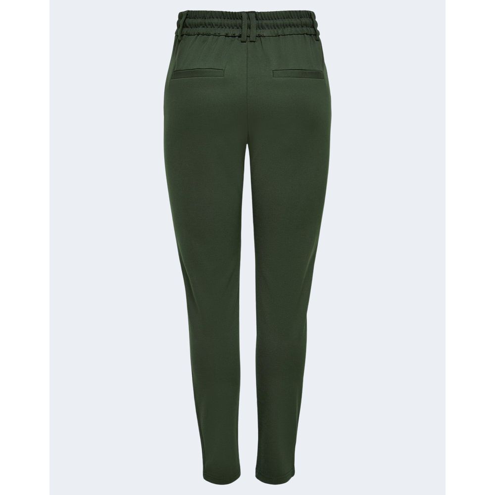 Trousers by Only for women in stretch viscose & nylon green presents a smart silhouette, meticulously detailed with a smart wide, a smart long, and a smart .