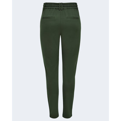Trousers by Only for women in stretch viscose & nylon green presents a smart silhouette, meticulously detailed with a smart wide, a smart long, and a smart .