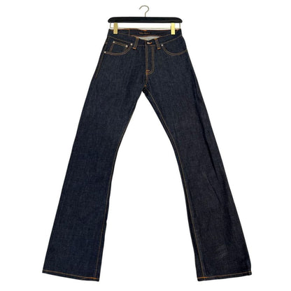 Jeans by Nudie Jeans for men in denim cotton blue & signature presents a refined pantology silhouette, artfully defined by a refined pantology flared, long, and a sophisticated .