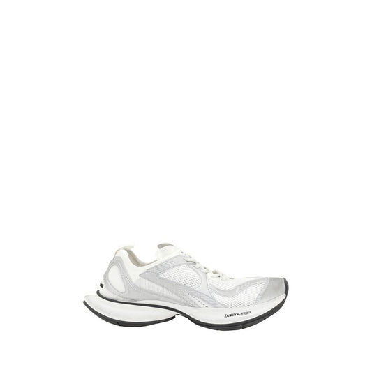 Athletic Sneakers by Balenciaga for men in polyurethane white & monogram features an exquisite silhouette, showcasing the premium athletic style of the Men's Athletic Polyurethane Sneakers with an exquisite finish.