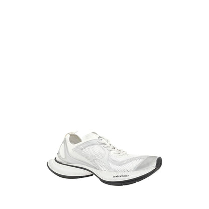 Athletic Sneakers by Balenciaga for men in polyurethane white & monogram features an exquisite silhouette, showcasing the premium athletic style of the Men's Athletic Polyurethane Sneakers with an exquisite finish.