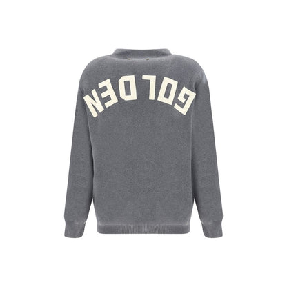 Cardigan by Golden Goose for men in stretch polyamide cotton gray & monogram features a nuanced silhouette with a refined v-neck neckline and nuanced detailing for a sophisticated look.