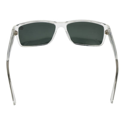Sunglasses by Timberland for men in plastic and transparent featuring an opulent rectangle full-rim frame design with a sophisticated transparent coloured frame finish and high-performance polarized category-3-dark-tint lens.