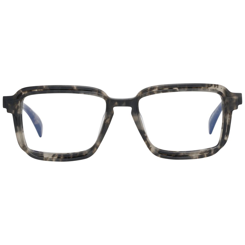 Eyeglasses Frames by Yohji Yamamoto for men in plastic gray features an refined silhouette, showcasing a sophisticated gray coloured frame and refined full-frame frame design for a refined look.