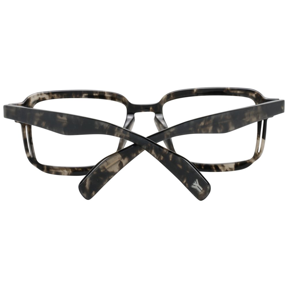 Eyeglasses Frames by Yohji Yamamoto for men in plastic gray features an refined silhouette, showcasing the refined gray coloured frame and sophisticated full-frame frame design.