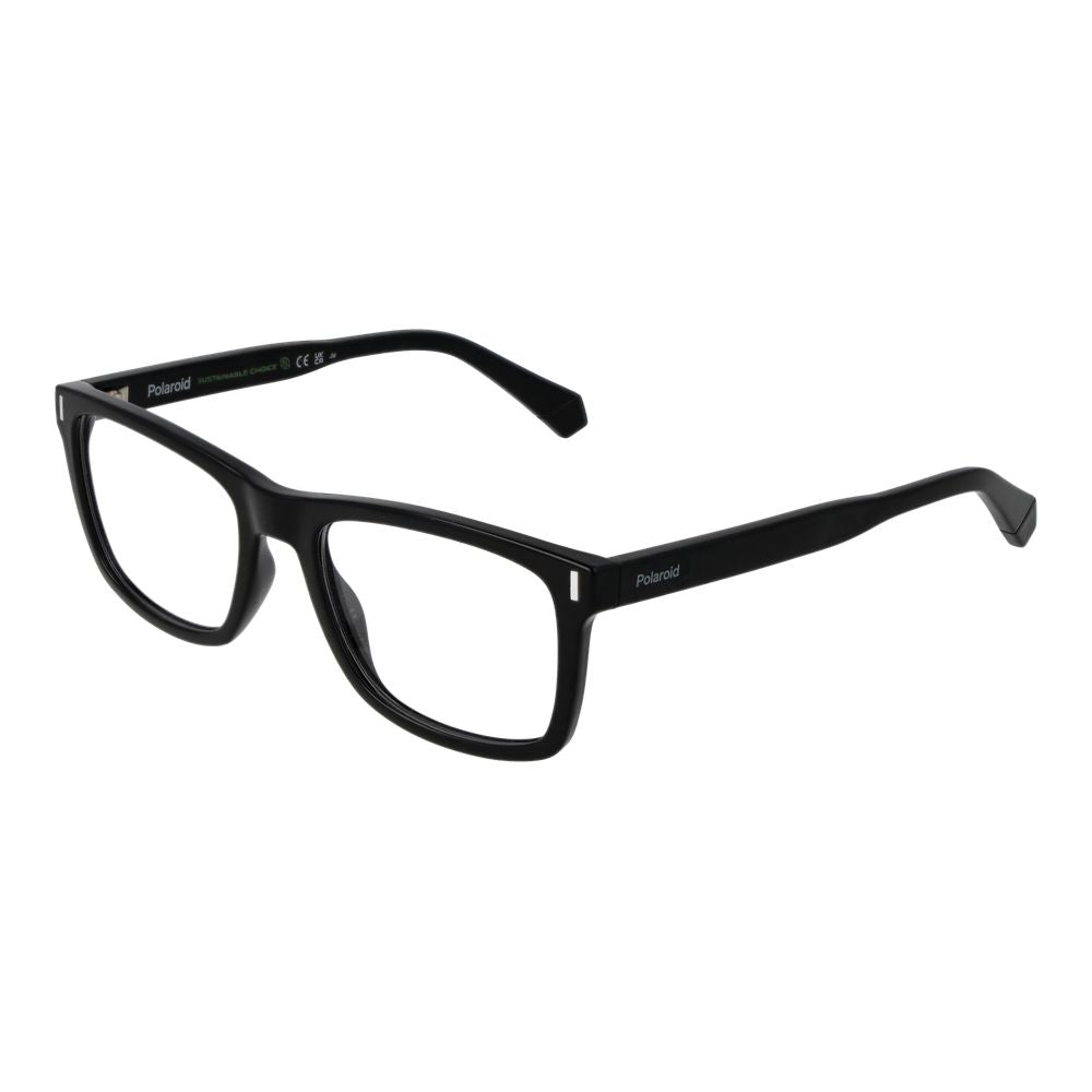 Eyeglasses Frames by Polaroid for unisex in polyester black features an refined silhouette, showcasing the refined black coloured frame and sophisticated full-frame frame design.