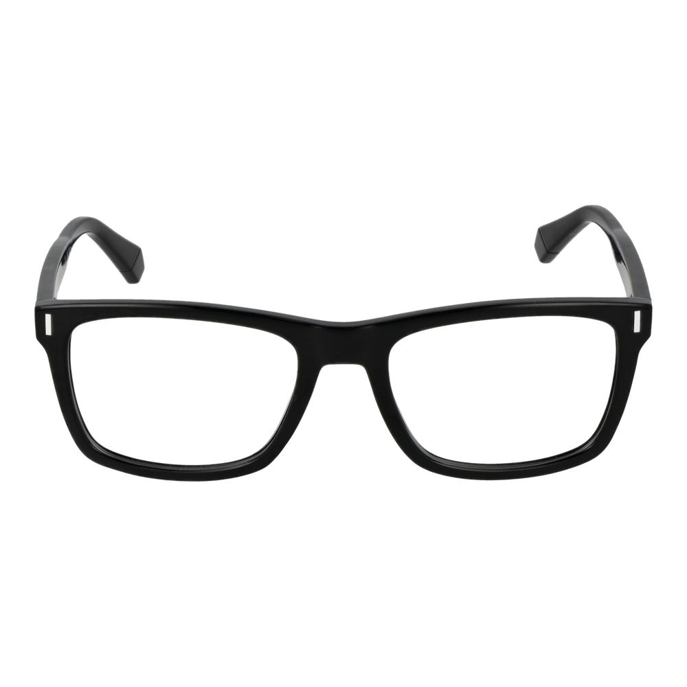 Eyeglasses Frames by Polaroid for unisex in polyester and black showcases a refined silhouette, detailed with a black coloured frame finish and a sophisticated full-frame frame design.