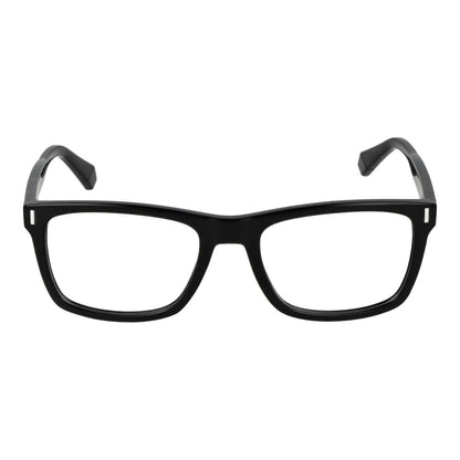 Eyeglasses Frames by Polaroid for unisex in polyester and black showcases a refined silhouette, detailed with a black coloured frame finish and a sophisticated full-frame frame design.