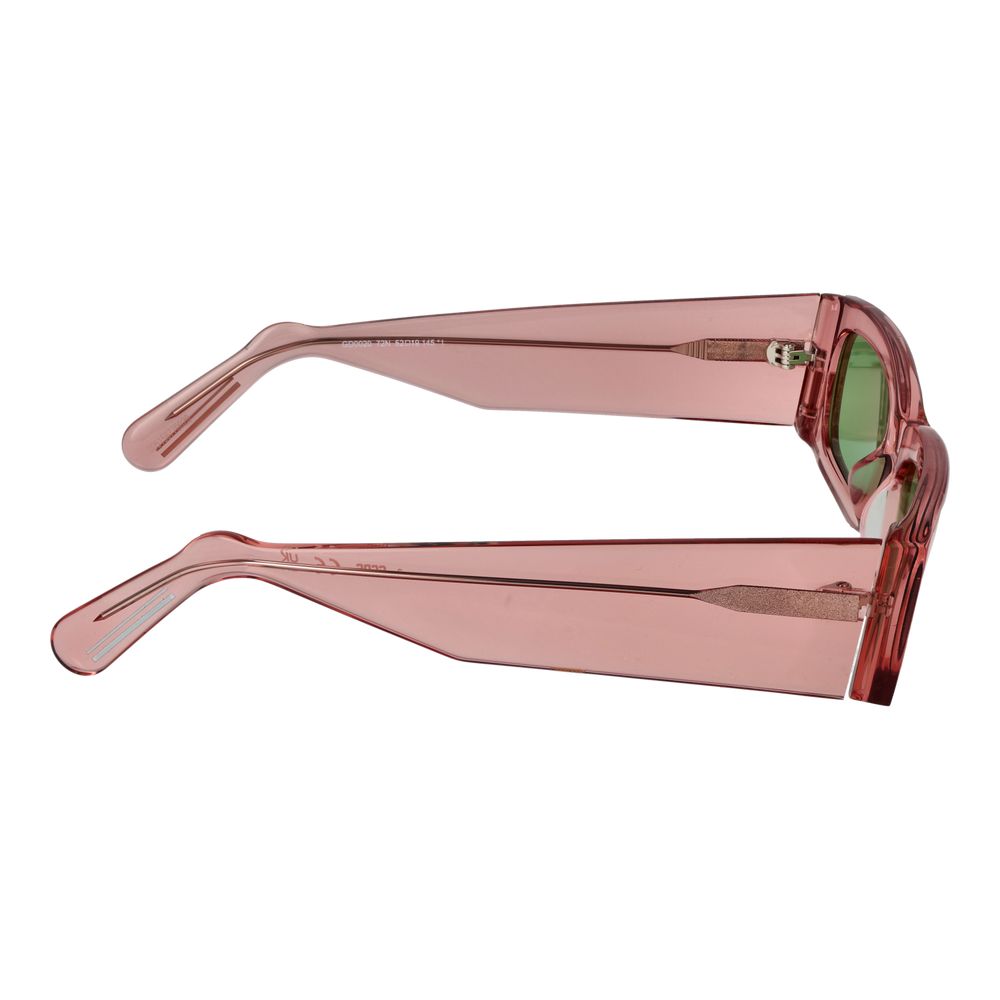 This Sunglasses by GCDS for unisex in acetate pink presents a sumptuous silhouette, showcasing a sumptuous rectangle full-rim frame design in rose coloured frame and high-performance non-polarized category-1-light-tint lens.