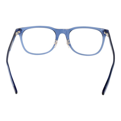 Eyeglasses Frames by Ermenegildo Zegna for men in stretch denim cotton blue features a refined silhouette, showcasing a refined blue coloured frame and full-frame frame design for a sophisticated, premium look.