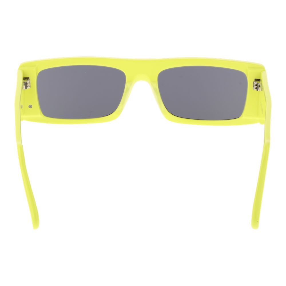 Sunglasses by GCDS for unisex in acetate green features an ethereal rectangle full-rim frame design with green coloured frame frames and non-polarized category-3-dark-tint lens for a ethereal finish.