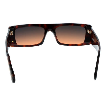 This Sunglasses by GCDS for unisex in acetate brown presents a sumptuous silhouette, showcasing a sumptuous rectangle full-rim frame design in brown coloured frame and high-performance gradient category-3-dark-tint lens.