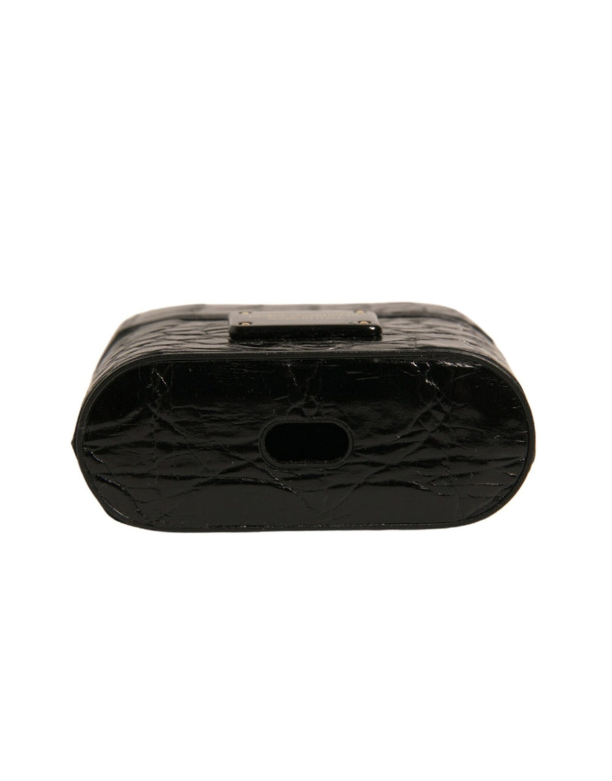Dolce & Gabbana Caiman Leather & Metal Earbuds Carrying Case - Black