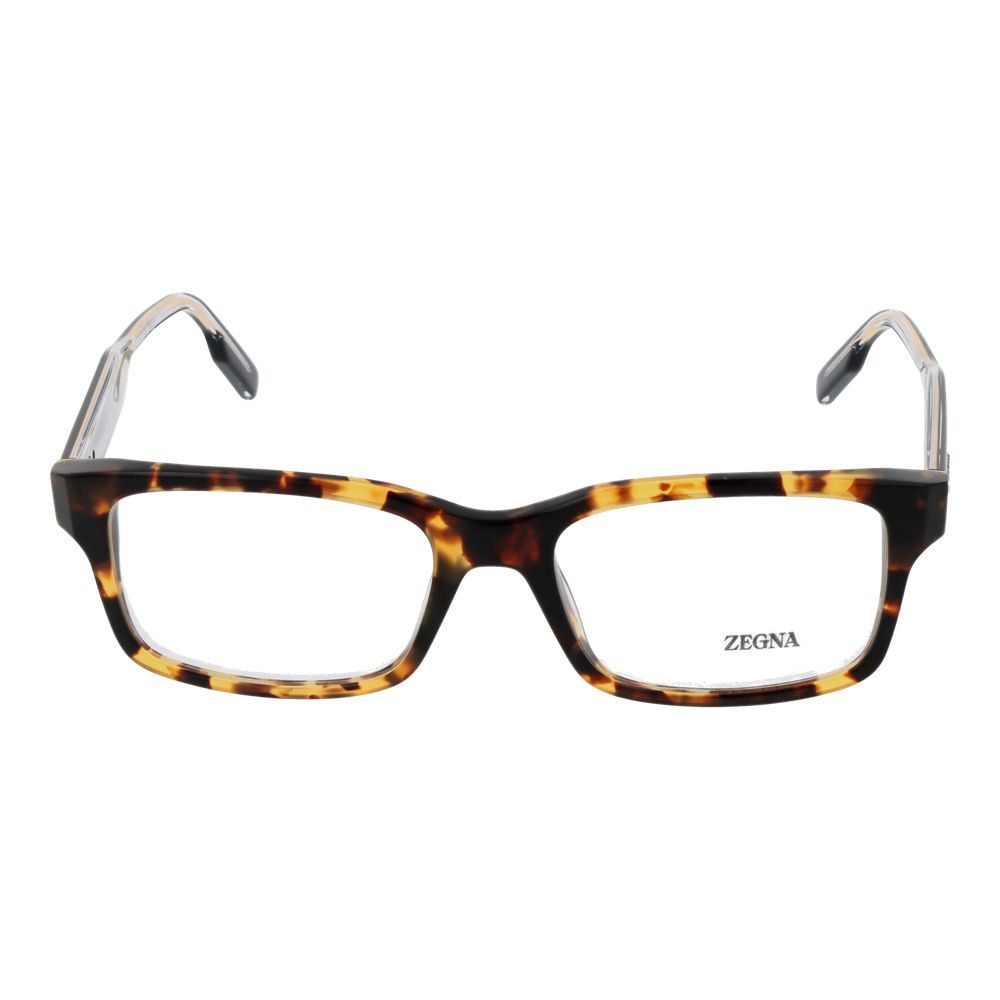 Eyeglasses Frames by Ermenegildo Zegna for men in acetate and brown showcases an refined full-frame frame design featuring a sophisticated brown coloured frame for an refined and refined aesthetic.