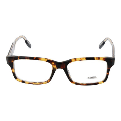 Eyeglasses Frames by Ermenegildo Zegna for men in acetate and brown showcases an refined full-frame frame design featuring a sophisticated brown coloured frame for an refined and refined aesthetic.