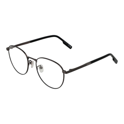 Eyeglasses Frames by Ermenegildo Zegna for men in titanium and gray showcases an refined full-frame frame design featuring a sophisticated gunmetal coloured frame for an refined and refined aesthetic.