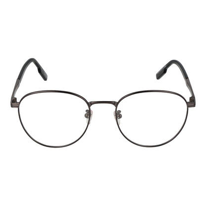 Eyeglasses Frames by Ermenegildo Zegna for men in titanium gray features an refined silhouette, showcasing a sophisticated gunmetal coloured frame and refined full-frame frame design for a refined look.