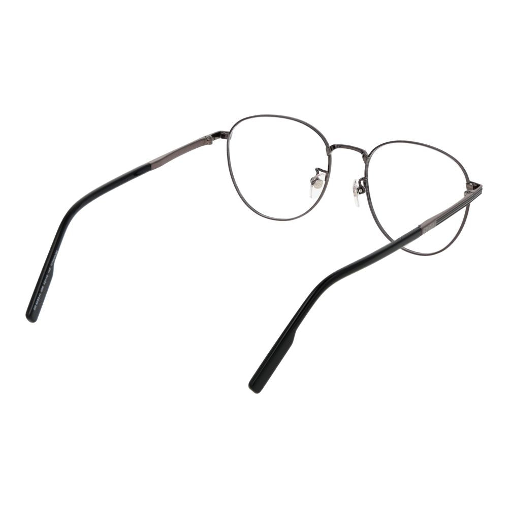 Eyeglasses Frames by Ermenegildo Zegna for men in titanium and gray showcases a refined silhouette, detailed with a gunmetal coloured frame finish and a sophisticated full-frame frame design.