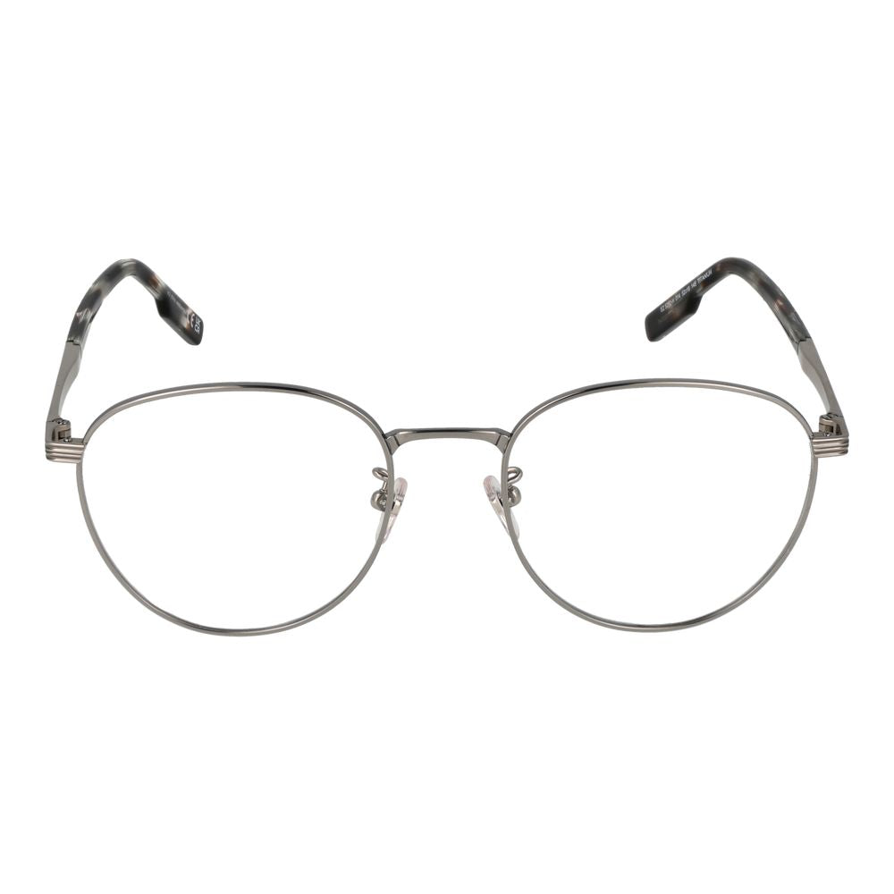 Eyeglasses Frames by Ermenegildo Zegna for men in titanium gray features an refined silhouette, showcasing the refined gunmetal coloured frame and sophisticated full-frame frame design.