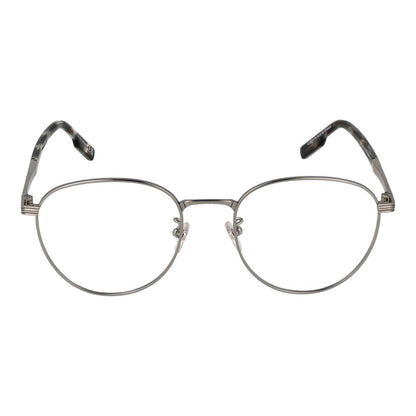 Eyeglasses Frames by Ermenegildo Zegna for men in titanium gray features an refined silhouette, showcasing the refined gunmetal coloured frame and sophisticated full-frame frame design.