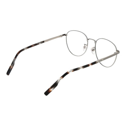Eyeglasses Frames by Ermenegildo Zegna for men in titanium gray showcases a reflective silhouette, artfully incorporating a sophisticated gunmetal coloured frame with a distinct full-frame frame design.