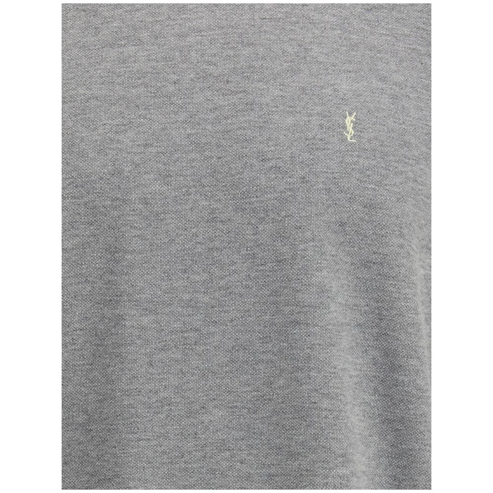 T-Shirt by Saint Laurent for men in cotton gray & patterned features an on trend silhouette, perfectly showcasing a on trend and for an elevated aesthetic.