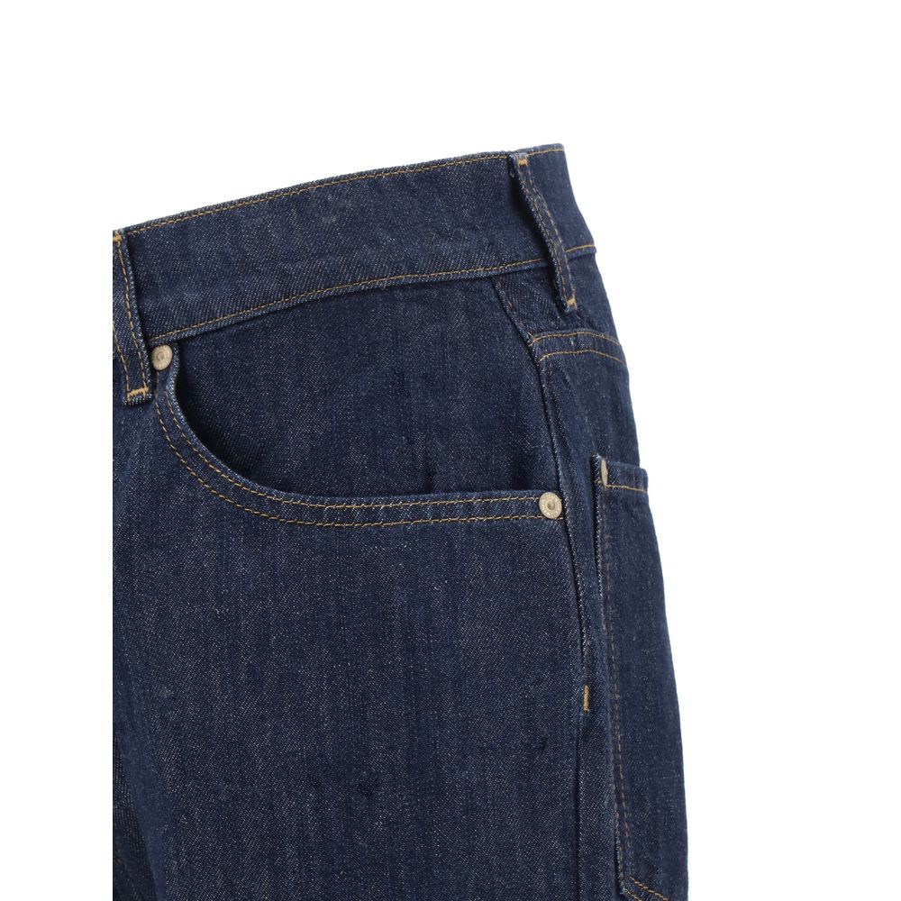 Jeans by 7FOR for men in denim cotton blue features an sartorial straight-leg & regular-fit and long with a cut for a sartorial finish.