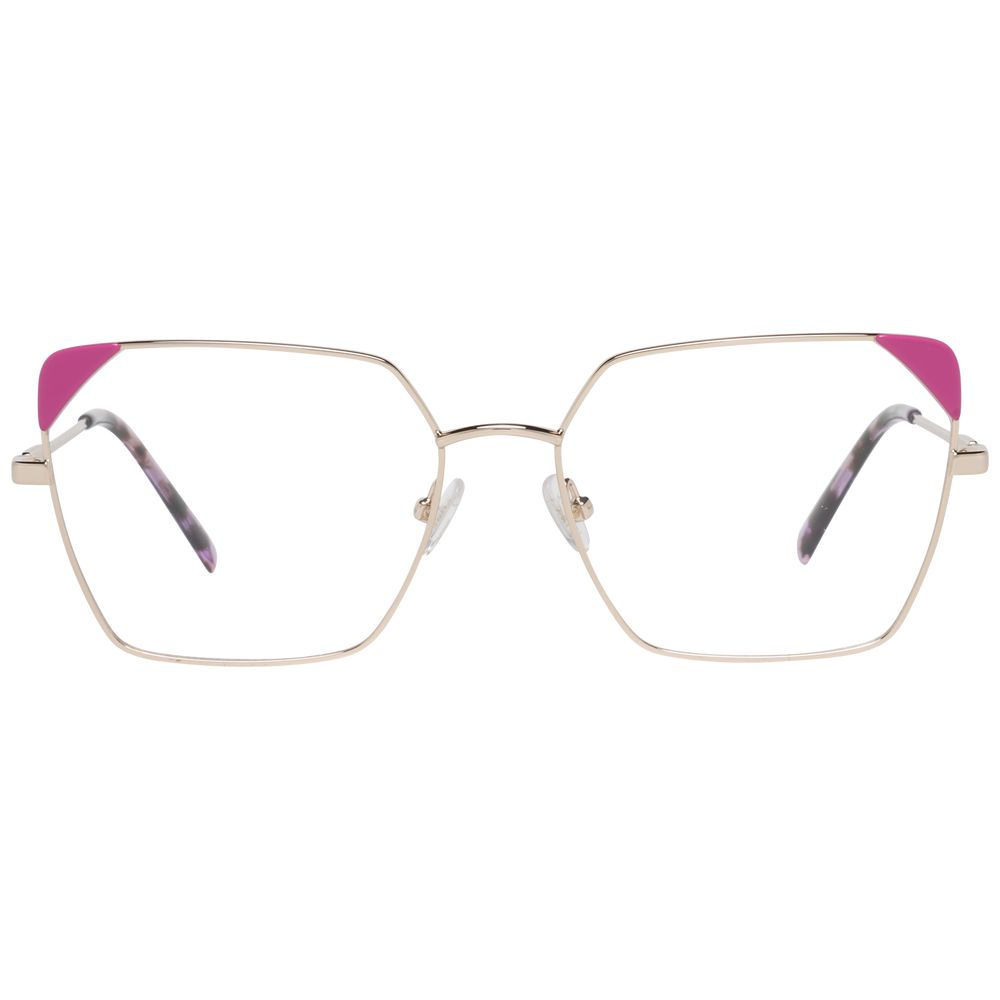 Eyeglasses Frames by Emilio Pucci for women in rose-gold features an refined silhouette, showcasing the refined rose-gold coloured frame and sophisticated full-frame frame design.