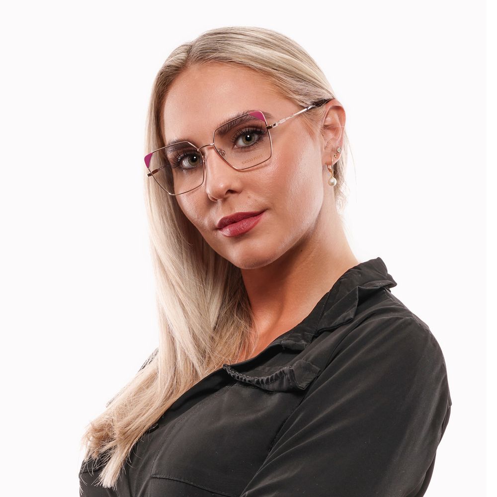 Eyeglasses Frames by Emilio Pucci for women in and rose-gold showcases an refined full-frame frame design featuring a sophisticated rose-gold coloured frame for an refined and refined aesthetic.
