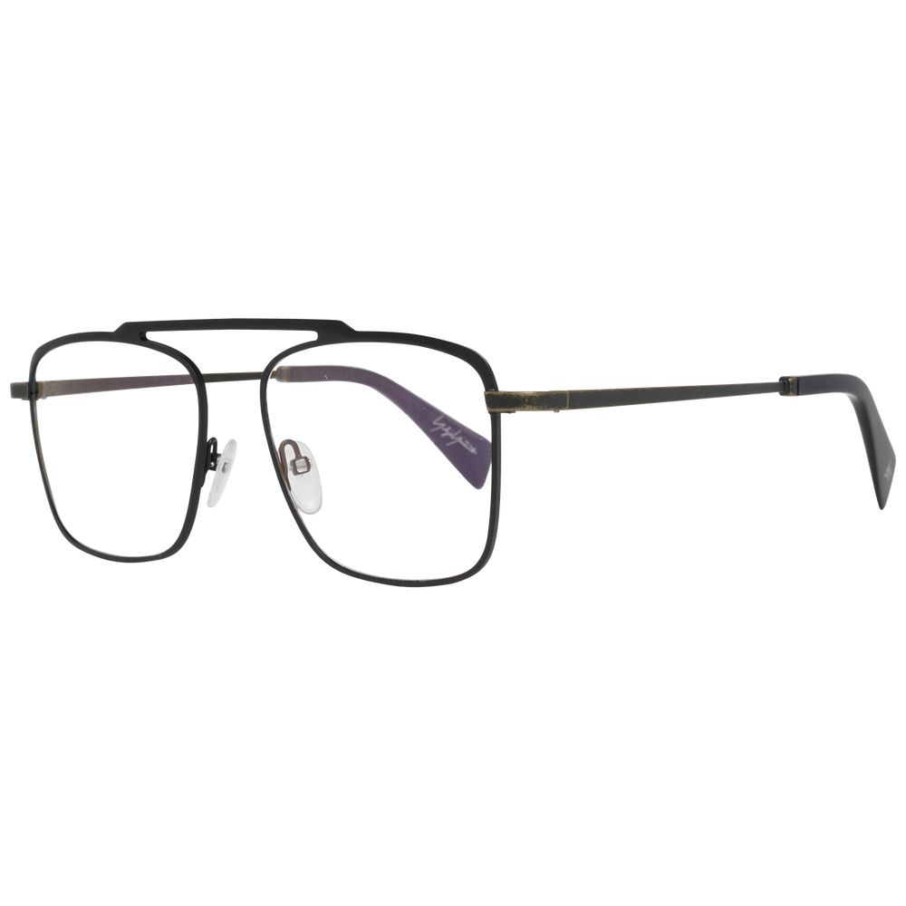 Eyeglasses Frames by Yohji Yamamoto for men in metal and black showcases a refined silhouette, detailed with a black coloured frame finish and a sophisticated full-frame frame design.