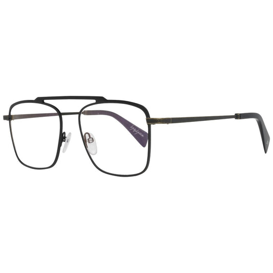 Eyeglasses Frames by Yohji Yamamoto for men in metal and black showcases a refined silhouette, detailed with a black coloured frame finish and a sophisticated full-frame frame design.