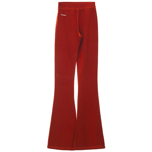 Jeans by Dsquared² for women in plush cotton red features an refined tailoring silhouette, showcasing a premium flared & wide with a high rise and long cut for a refined tailoring look.
