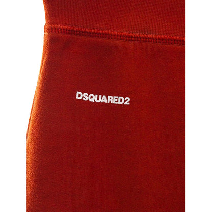 Jeans by Dsquared² for women in plush cotton red features a polished silhouette with a polished flared & wide, reaching a polished long and finished with a polished high rise.