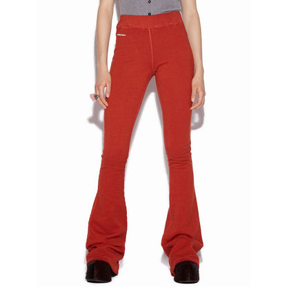 Jeans by Dsquared² for women in plush cotton red features an refined tailoring silhouette, showcasing a premium flared & wide with a high rise and long cut for a refined tailoring look.