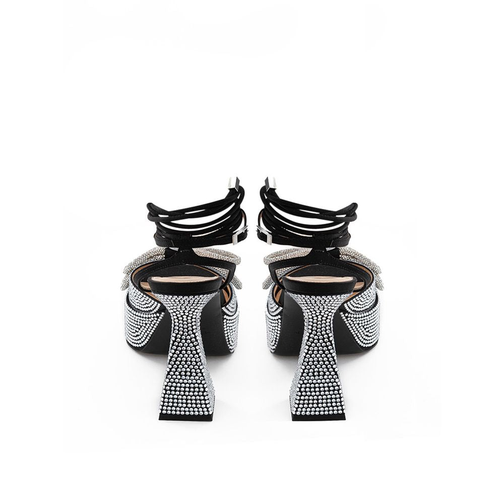Platform Heels by MACH & MACH for women in leather black & red showcases a exquisite silhouette, perfectly accentuating Aren Women's Leather Platform Heels with a exquisite platform and exquisite .