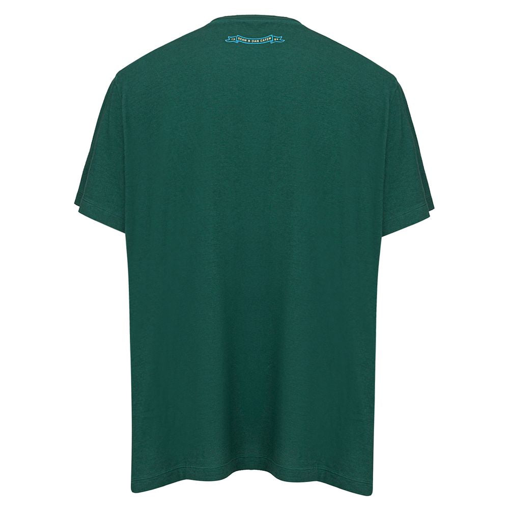 T-Shirt by Dsquared² for men in cotton green features a plush silhouette, showcasing a sophisticated and for a truly plush finish.