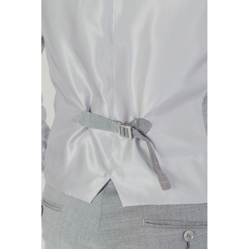 Vest by Antony Morato for men in stretch viscose polyester gray features a chic silhouette, expertly detailed with a refined and premium pockets for a truly chic look.