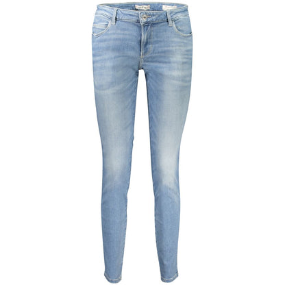 Jeans by Guess Jeans for women in cotton light-blue features an refined tailoring silhouette, showcasing a premium skinny with a and long cut for a refined tailoring look.