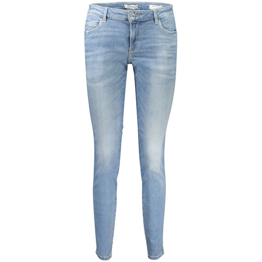 Jeans by Guess Jeans for women in cotton light-blue features an refined tailoring silhouette, showcasing a premium skinny with a and long cut for a refined tailoring look.