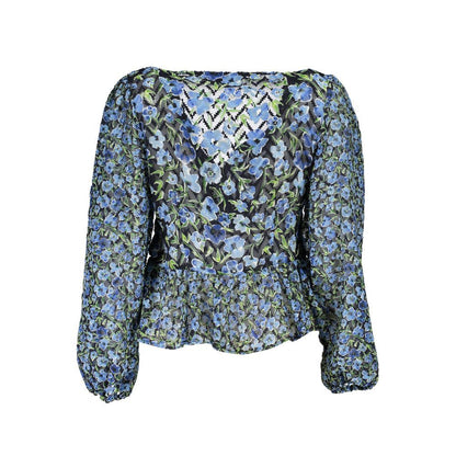 Sweater by Desigual for women in polyester blue & patterned showcases a sumptuous silhouette, artfully finished with a sumptuous and for a sophisticated, sumptuous look.
