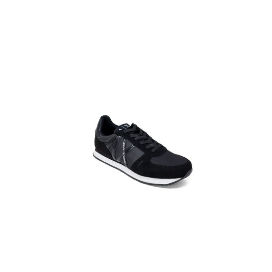 Sneakers by Armani Exchange for men in polyester faux leather black, patterned & print features an versatile design from the Men's Fashion Polyester Faux Leather Sneakers collection, highlighting a versatile fashion style for a premium, high-fashion look.