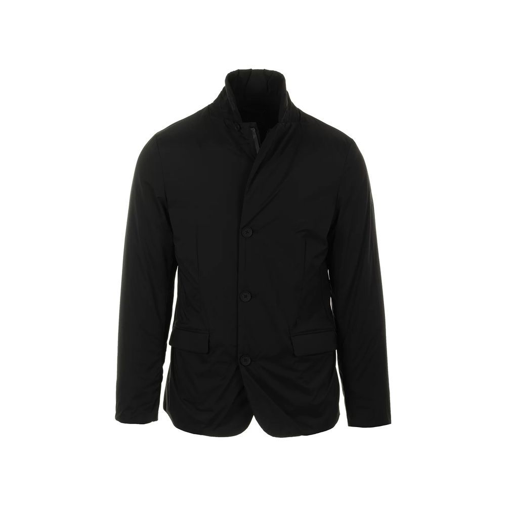 Jacket by People Of Shibuya for men in polyester black & blue presents a authentic silhouette, artfully detailed with a authentic and functional thermal, pockets & insulated for a premium authentic finish.