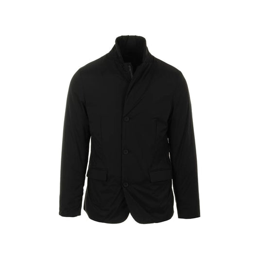 Jacket by People Of Shibuya for men in polyester black & blue presents a authentic silhouette, artfully detailed with a authentic and functional thermal, pockets & insulated for a premium authentic finish.