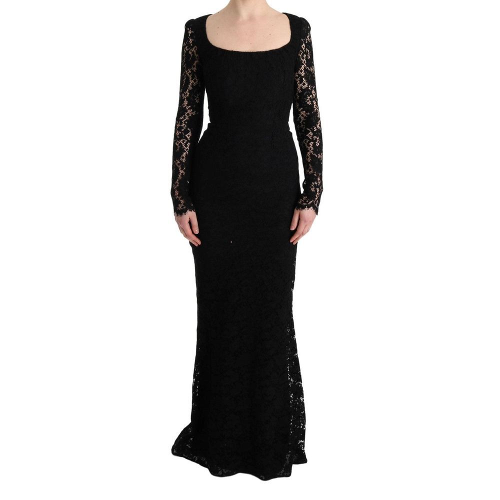 Dress by Dolce & Gabbana for women in cotton black, patterned & floral features an magnificent silhouette, artfully detailed with a magnificent and that flows into an magnificent long.