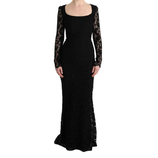 Dress by Dolce & Gabbana for women in cotton black, patterned & floral features an magnificent silhouette, artfully detailed with a magnificent and that flows into an magnificent long.