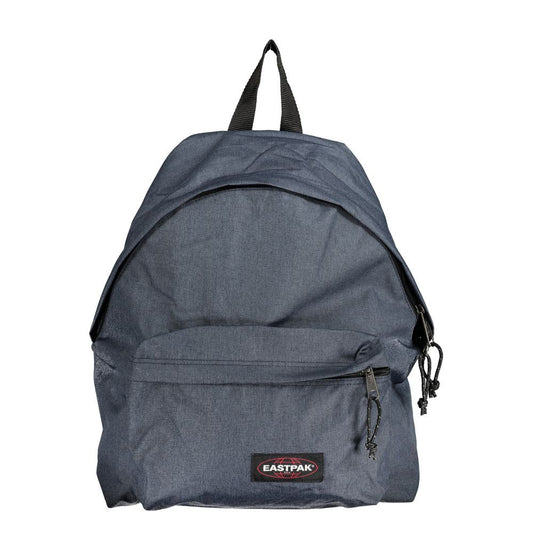 Backpack by Eastpak for men in polyester blue showcases an architectural Polyester Backpack design, featuring a secure zipper, ample external-pockets, and architectural backpack-strap, adjustable-strap & handle for a sophisticated look.