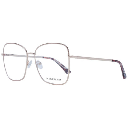 Eyeglasses Frames by Marciano by Guess for women in acetate rose-gold features a refined silhouette, showcasing a refined rose-gold coloured frame and full-frame frame design for a sophisticated, premium look.