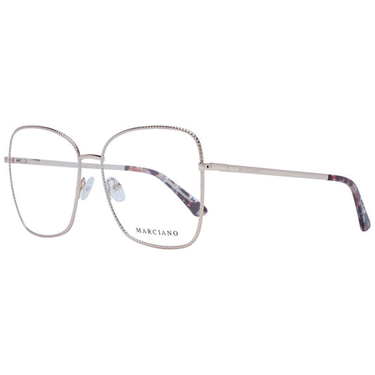 Eyeglasses Frames by Marciano by Guess for women in acetate rose-gold features a refined silhouette, showcasing a refined rose-gold coloured frame and full-frame frame design for a sophisticated, premium look.