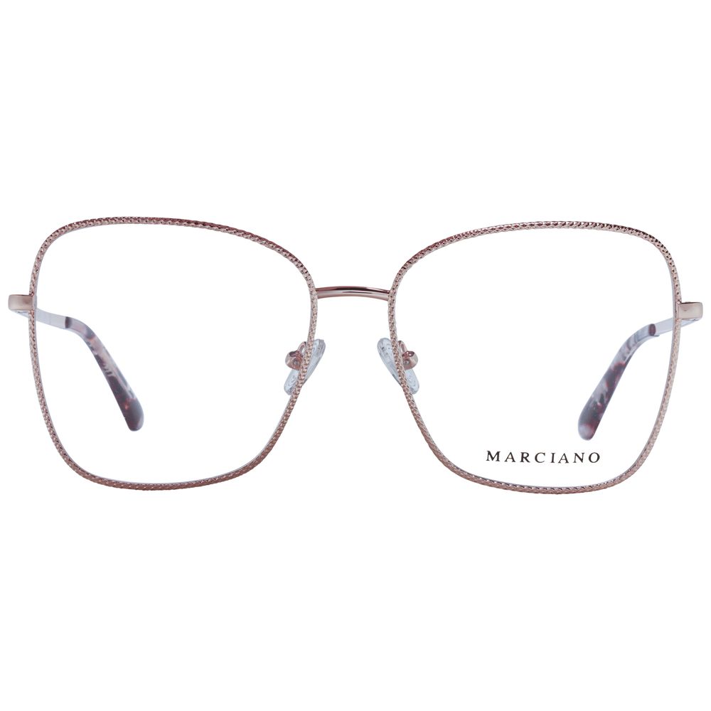 Eyeglasses Frames by Marciano by Guess for women in rose-gold showcases a refined full-frame frame design with a refined rose-gold coloured frame finish for a refined and sophisticated look.