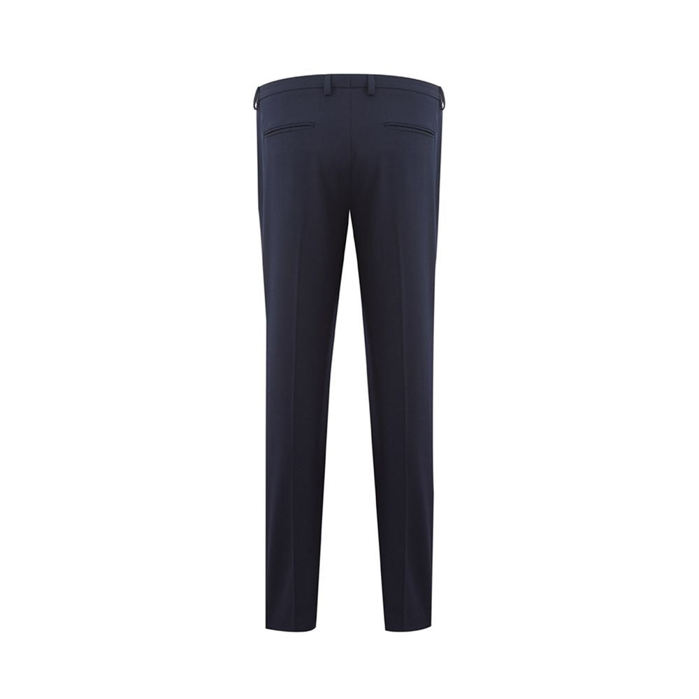 Pants by Lardini for women in wool blue features a stylish silhouette with a stylish , long, and .